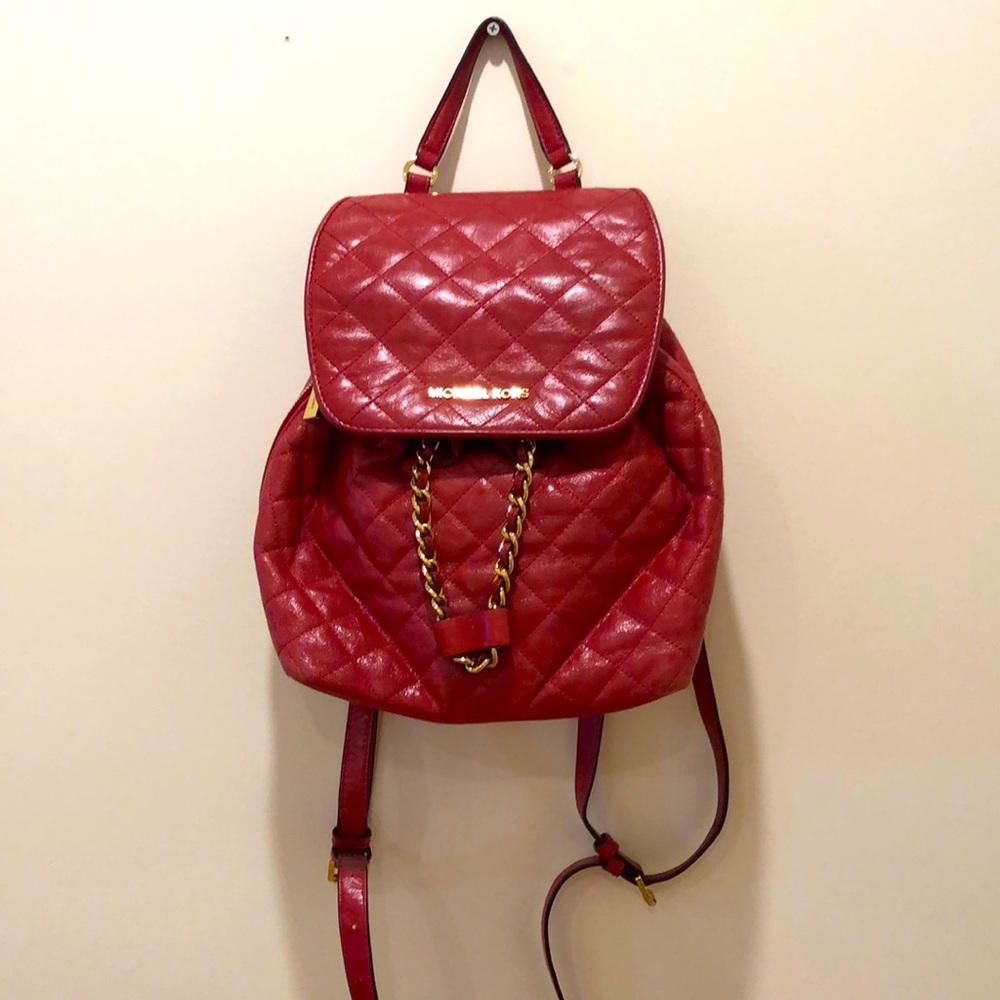 Michael Kors backpack red